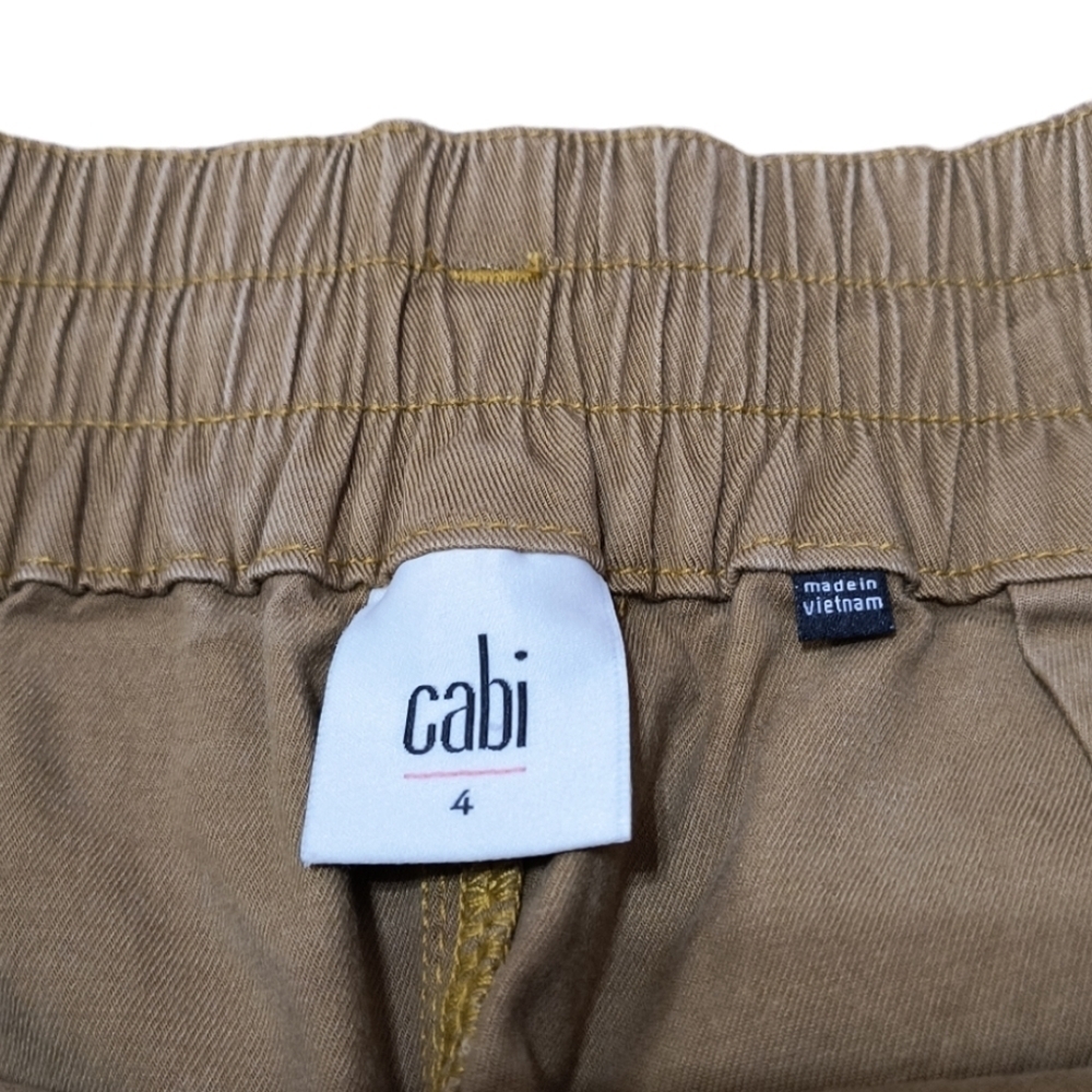 CAbi High Rise Front Tie Cropped Utility Discovery Trouser Size 4 - Picture 6 of 6